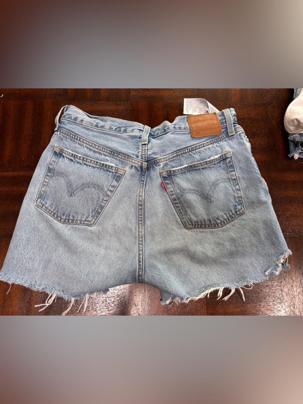 Levi's 501 Blue Denim Cutoff Jean Shorts - Classic High Waist